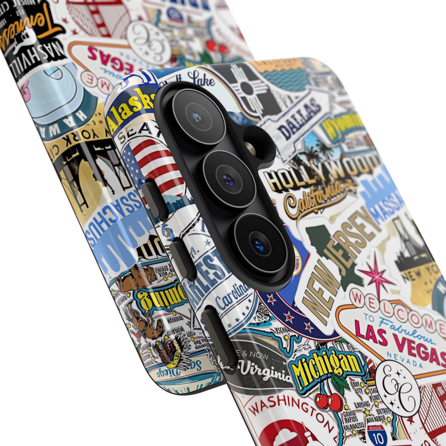 USA Travel Stickers Tough Phone Case
