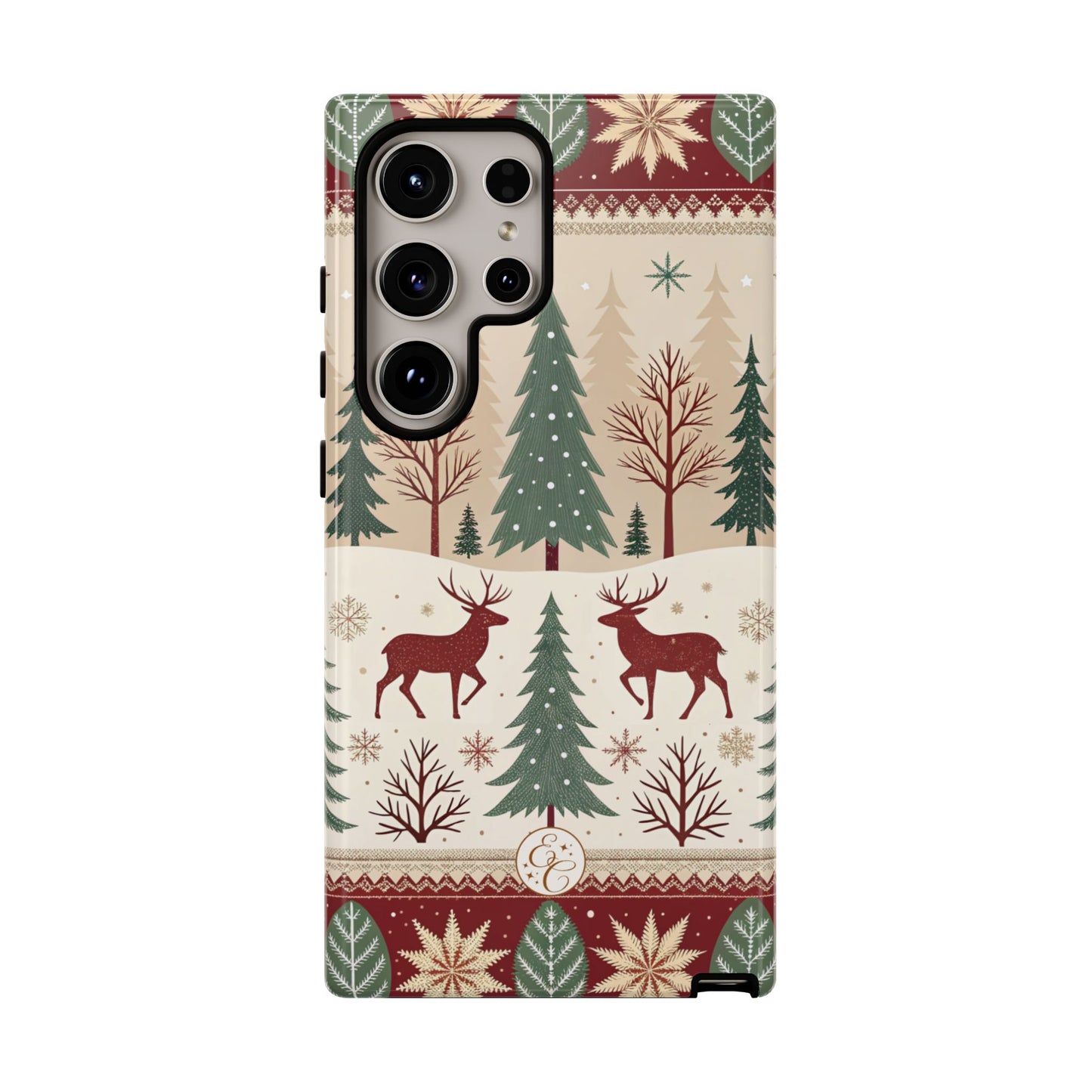 Vintage Christmas Reindeer Tough Phone Case