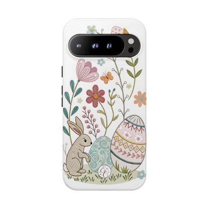 Bunny & Easter Egg Floral Tough Phone Case