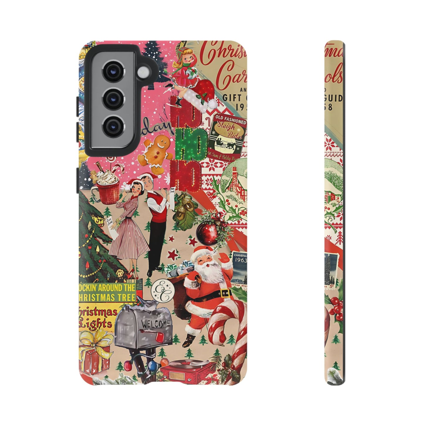 Vintage Christmas Collage Tough Phone Case