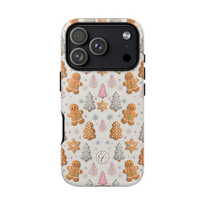 Christmas Gingerbread Man Pattern Tough Phone Case