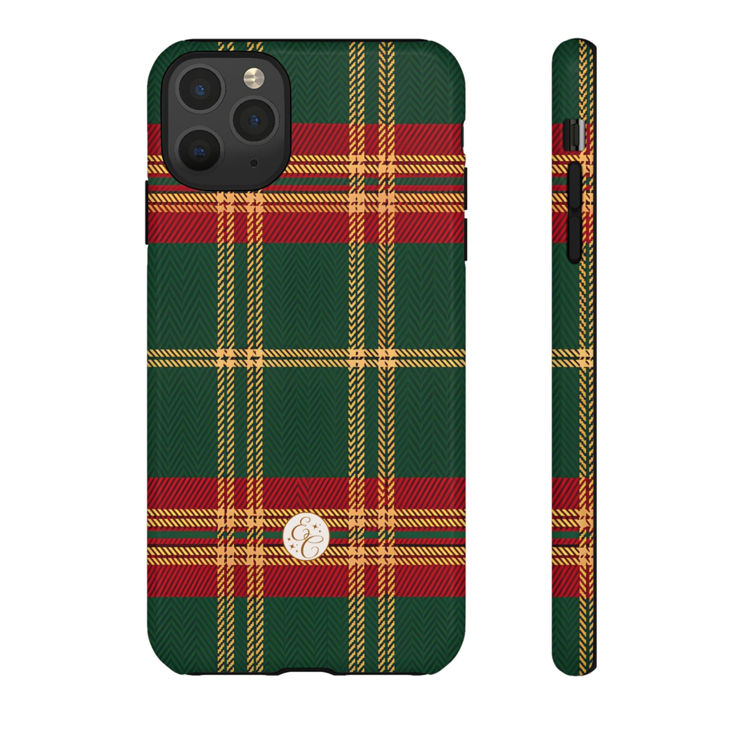 Green Red & Gold Plaid Tough Phone Case