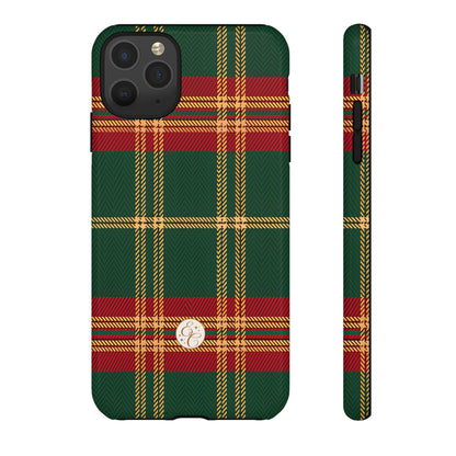 Green Red & Gold Plaid Tough Phone Case