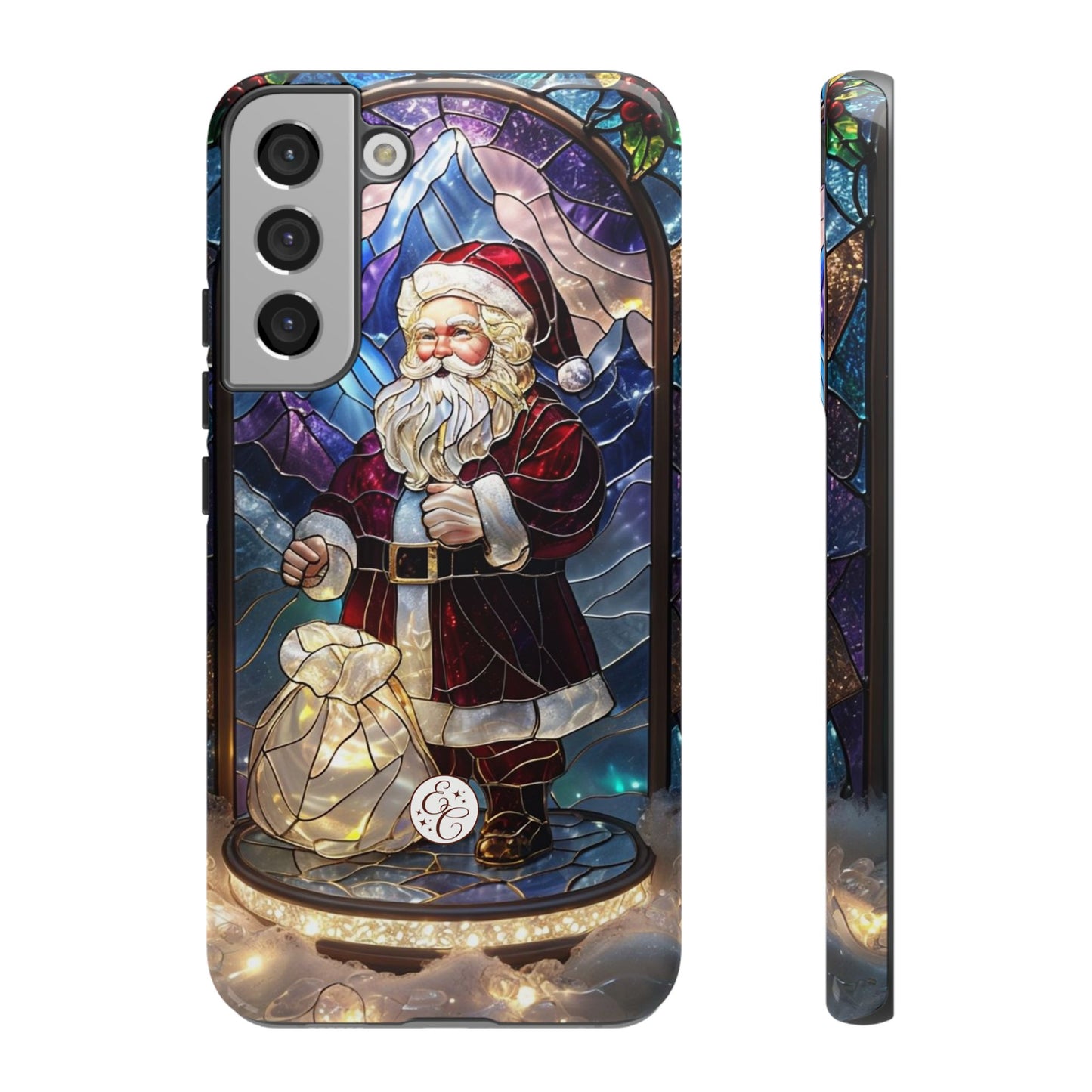 Santa Claus Stained Glass Phone Case