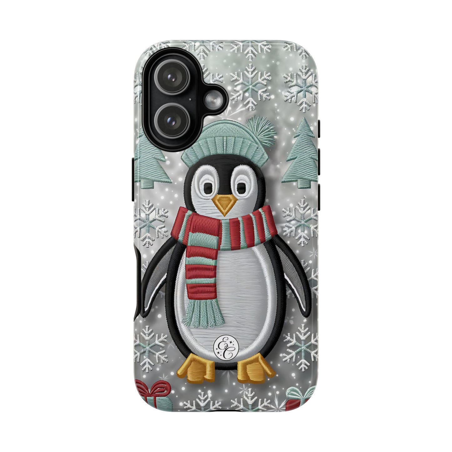 Cute Christmas Penguin Tough Phone Case