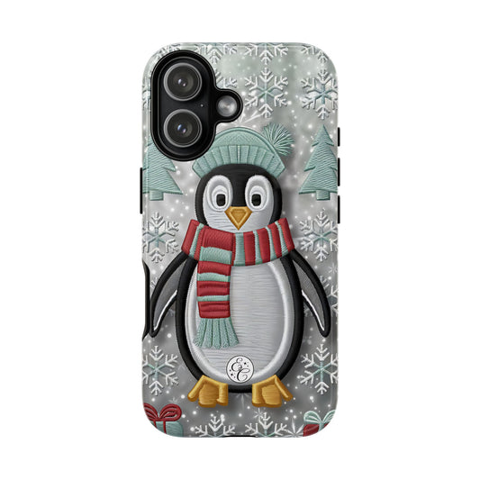 Cute Christmas Penguin Tough Phone Case