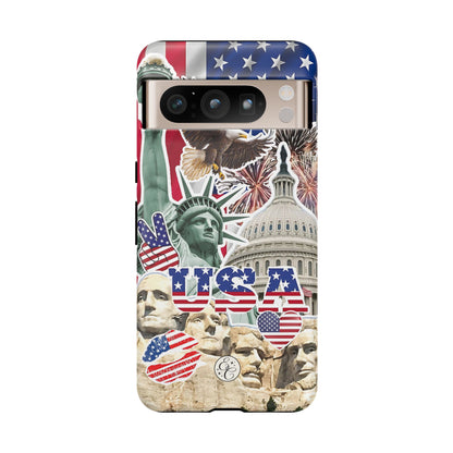 Patriotic USA Collage Tough Phone Case