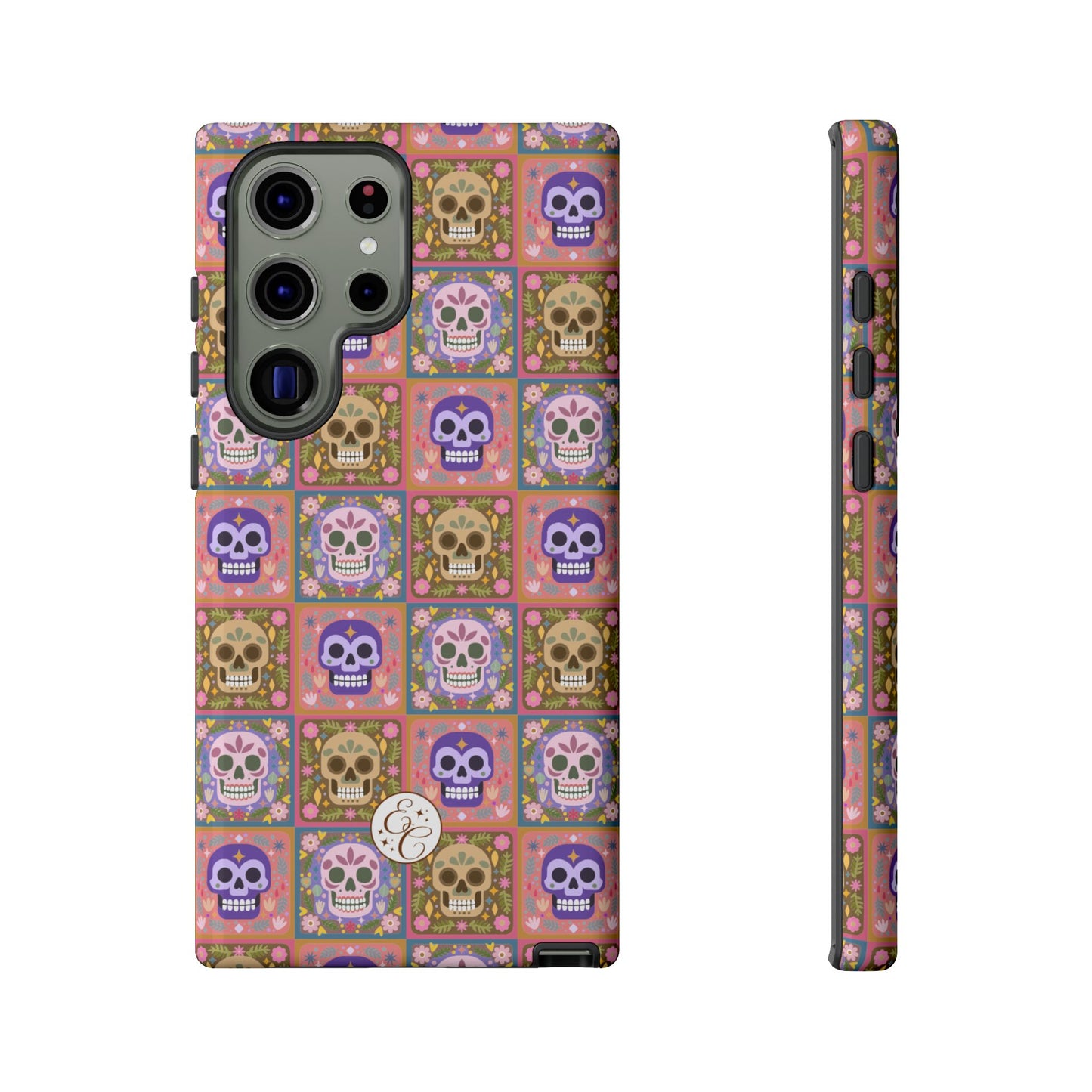 Sugar Skull Pattern Tough Phone Case