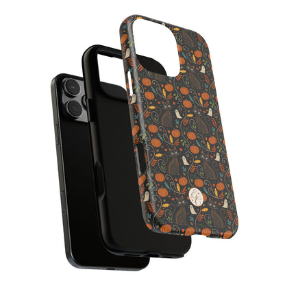 Boho Black Cat Halloween Phone Case