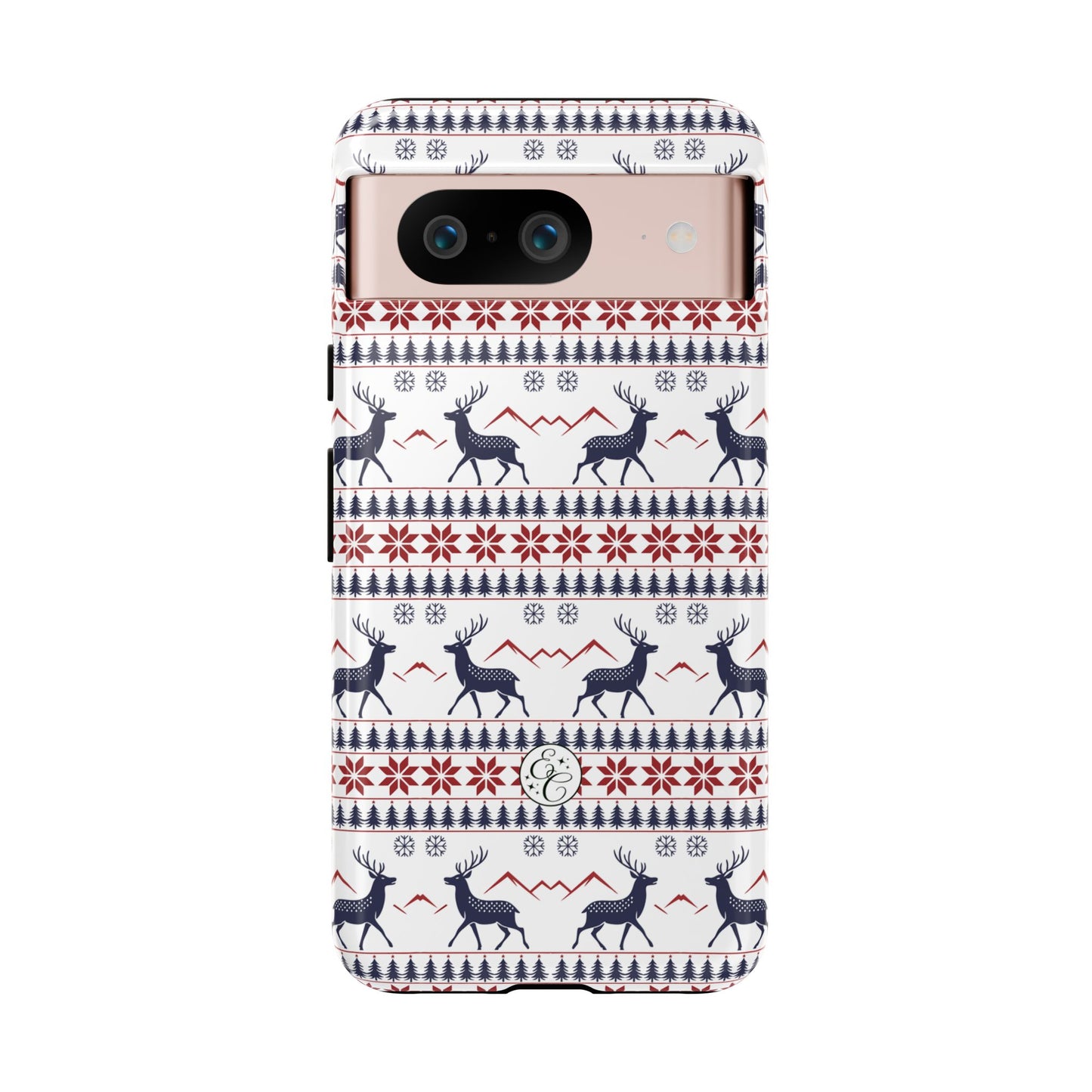 Christmas Reindeer Pattern Tough Phone Case