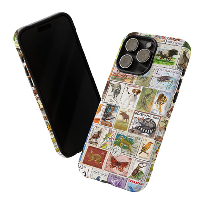 Wildlife Stamp Collage Tough Phone Case