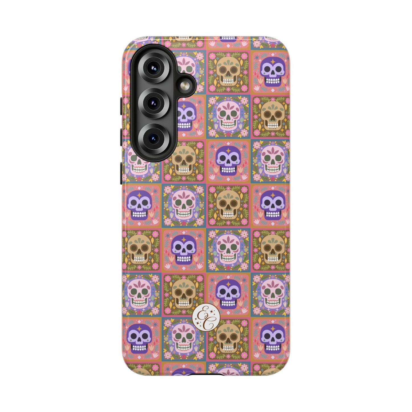 Sugar Skull Pattern Tough Phone Case