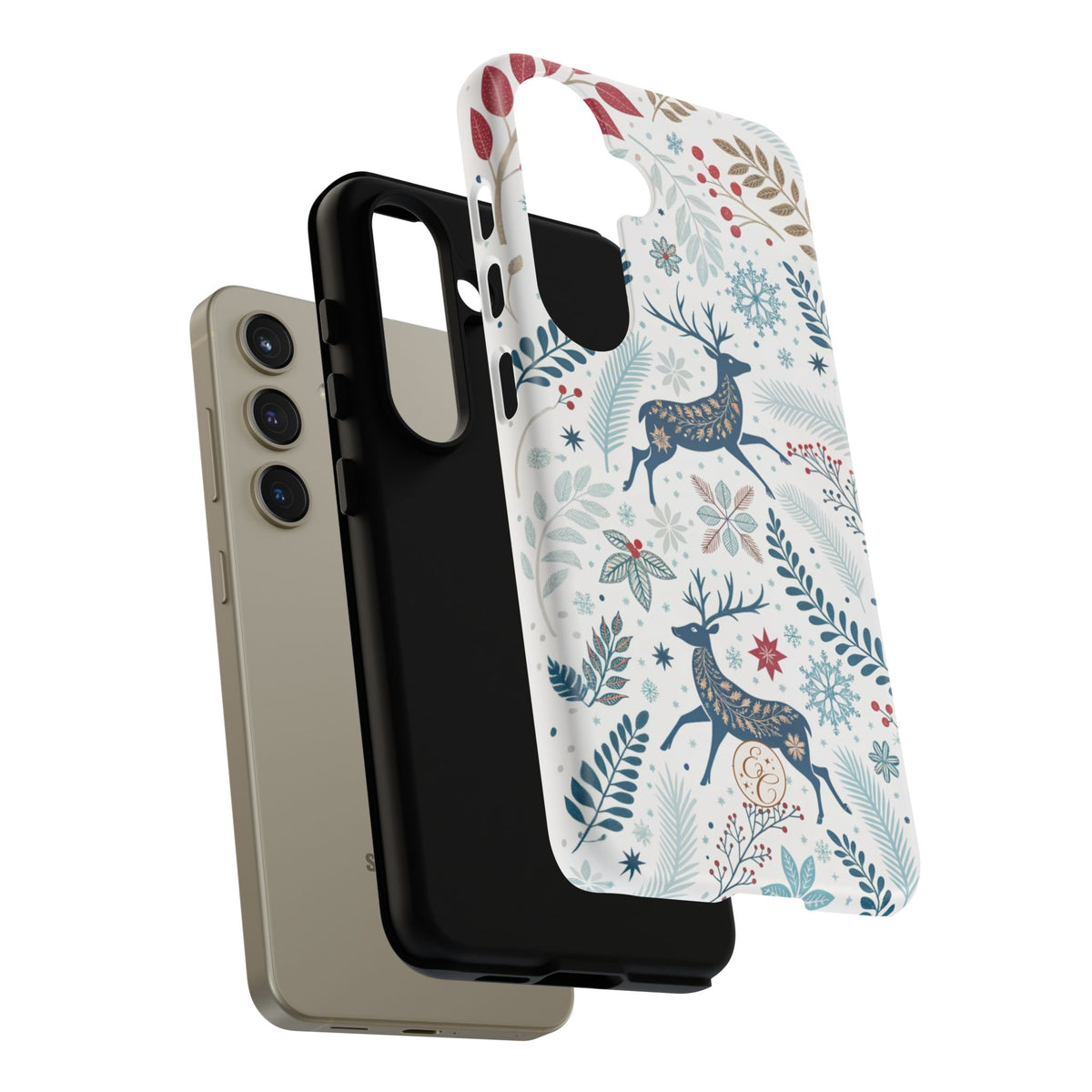 Blue Winter Deer Phone Case