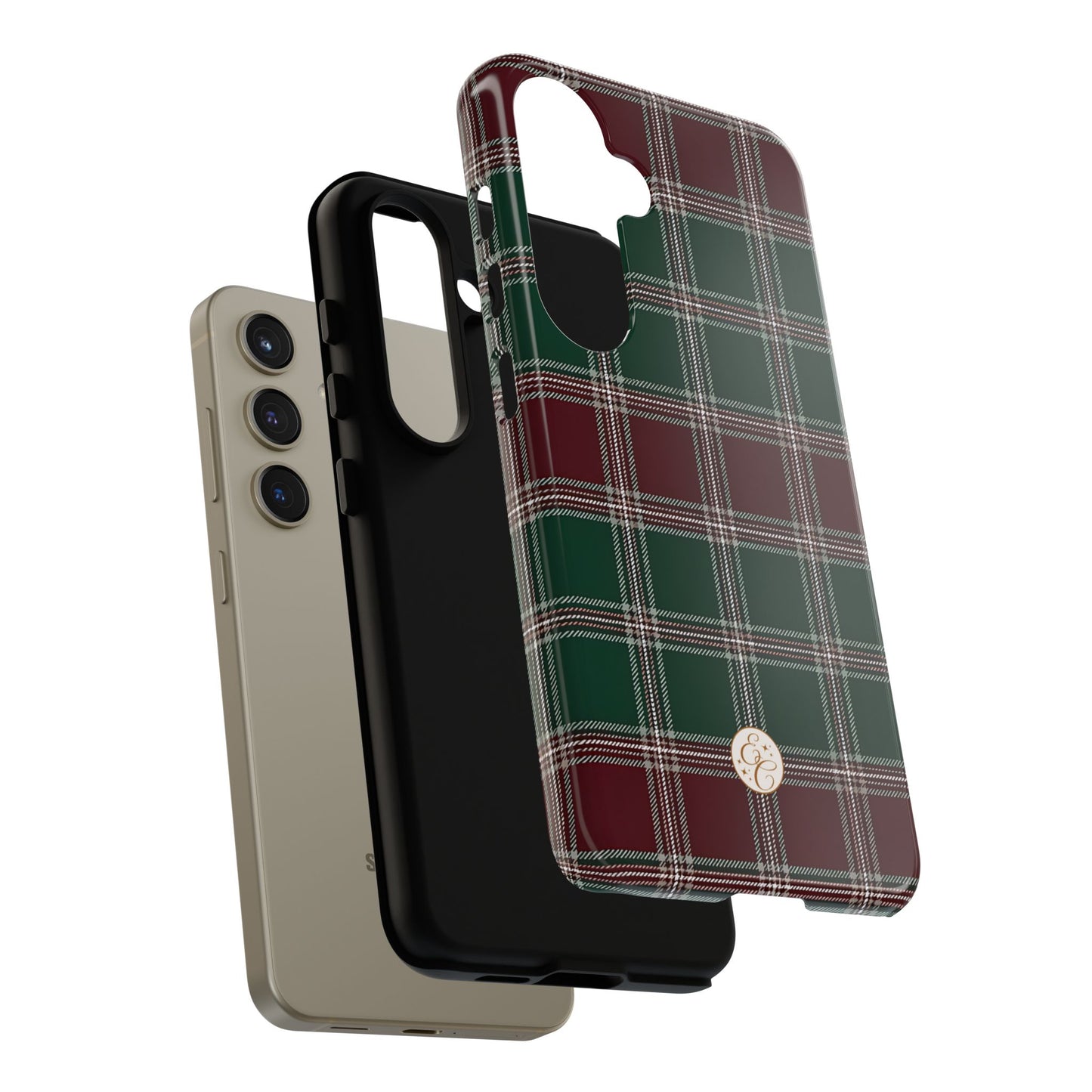 Green & Burgundy Plaid Tough Phone Case