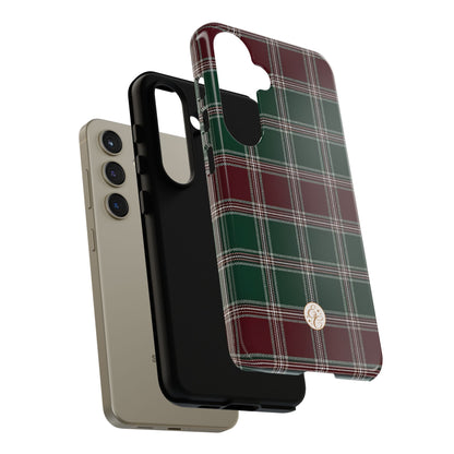 Green & Burgundy Plaid Tough Phone Case