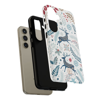 Blue Winter Deer Tough Phone Case