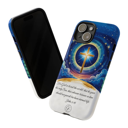 Celestial Cross - John 3:16 Tough Phone Case