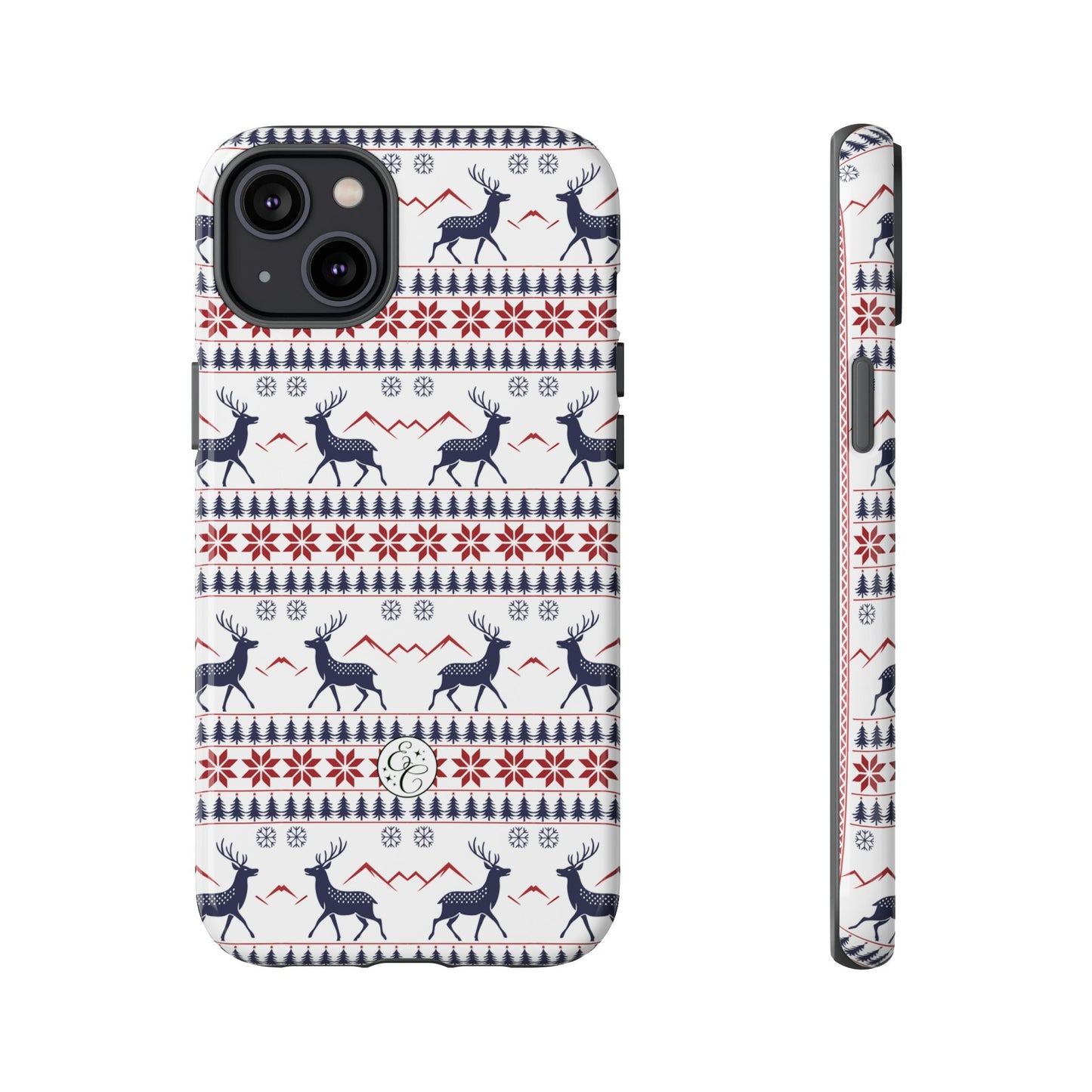 Christmas Reindeer Pattern Tough Phone Case