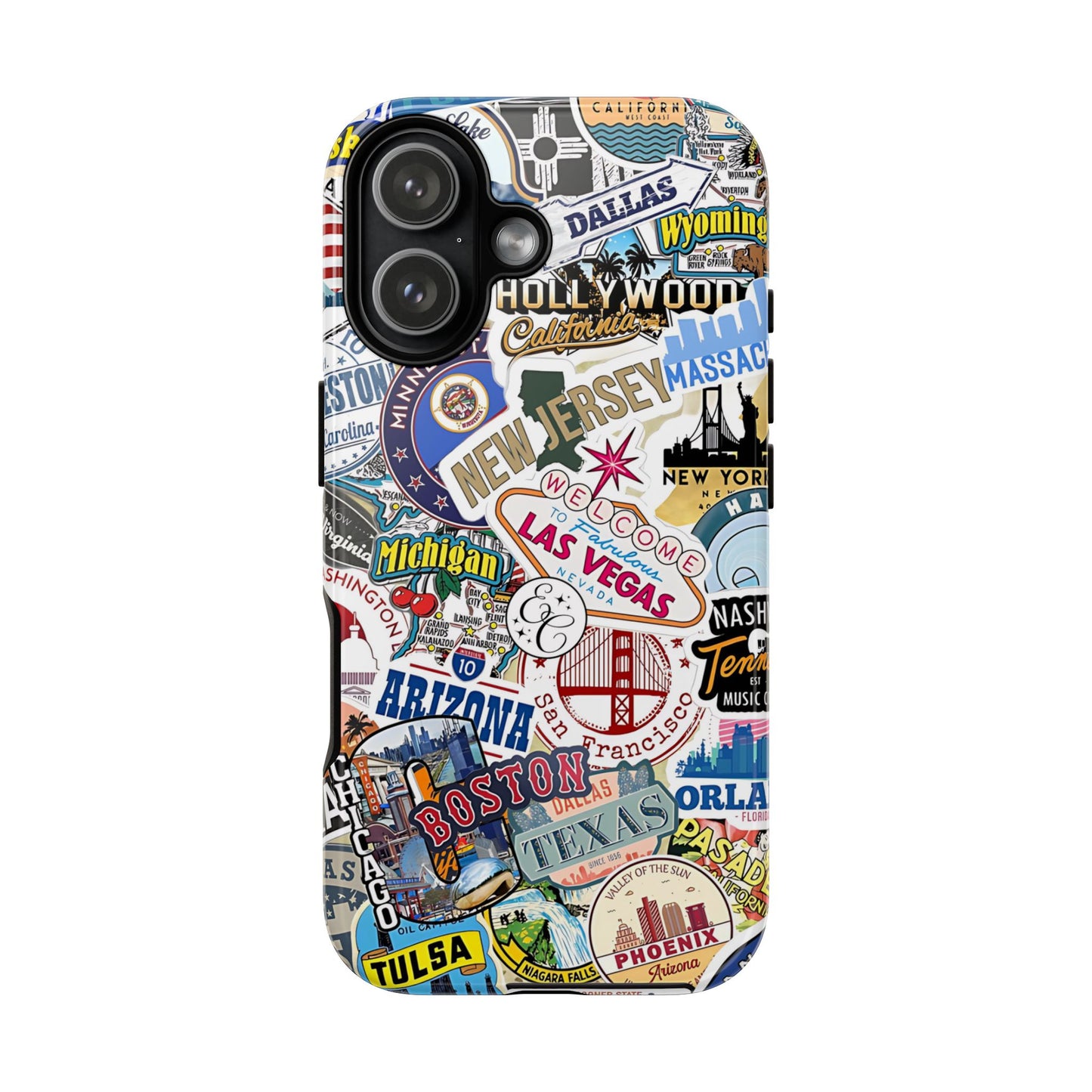 USA Travel Stickers Tough Phone Case