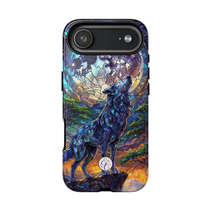 Stained Glass Wolf Tough Phone Case