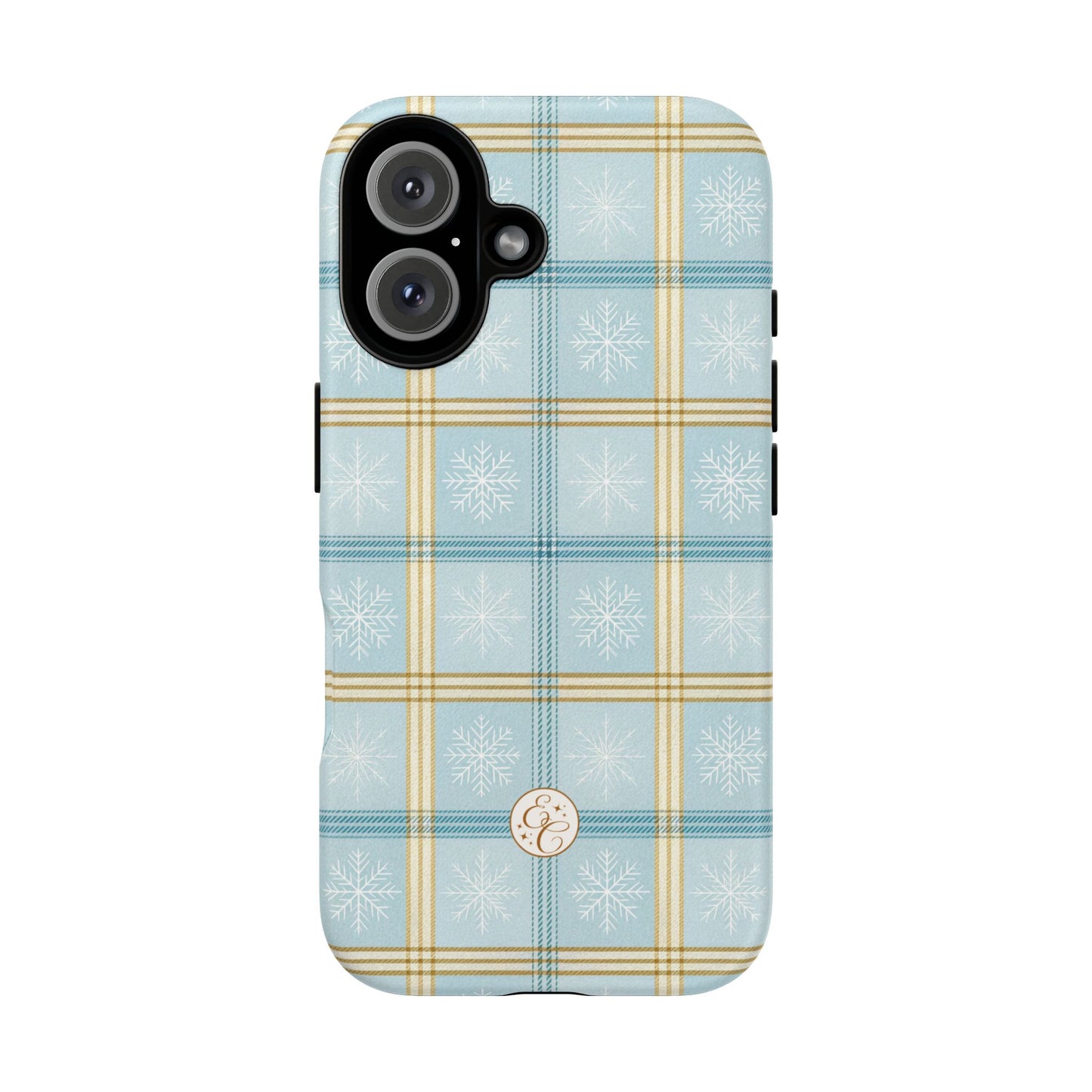 Blue Winter Plaid Tough Phone Case