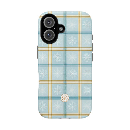 Blue Winter Plaid Tough Phone Case