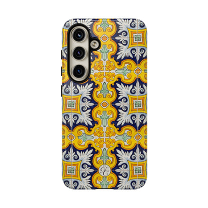 Vintage Floral Tile Tough Phone Case