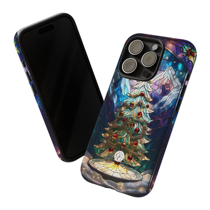 Christmas Tree Stained Glass Tough Phone Case