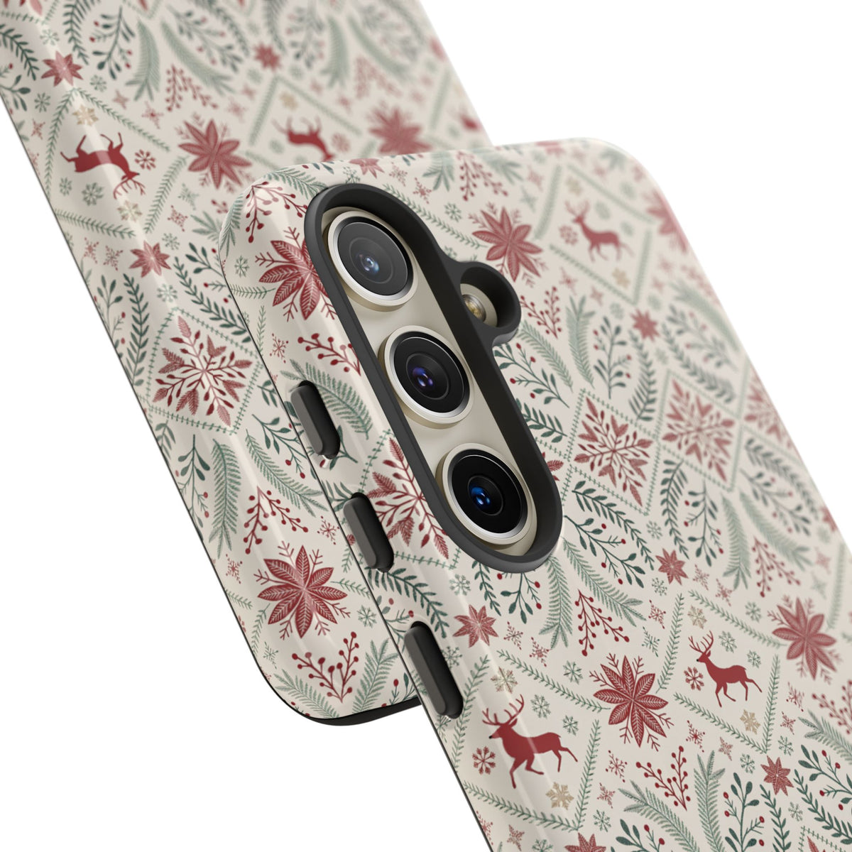 Red Reindeer Christmas Pattern Phone Case