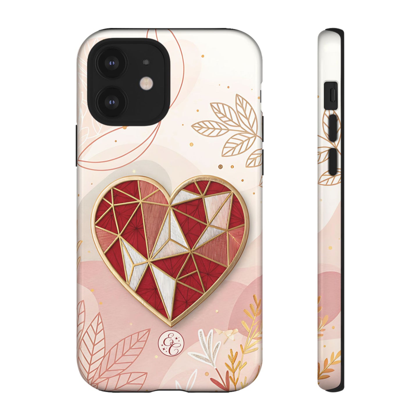 Geometric Heart Tough Phone Case