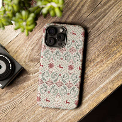 Red Reindeer Christmas Pattern Phone Case