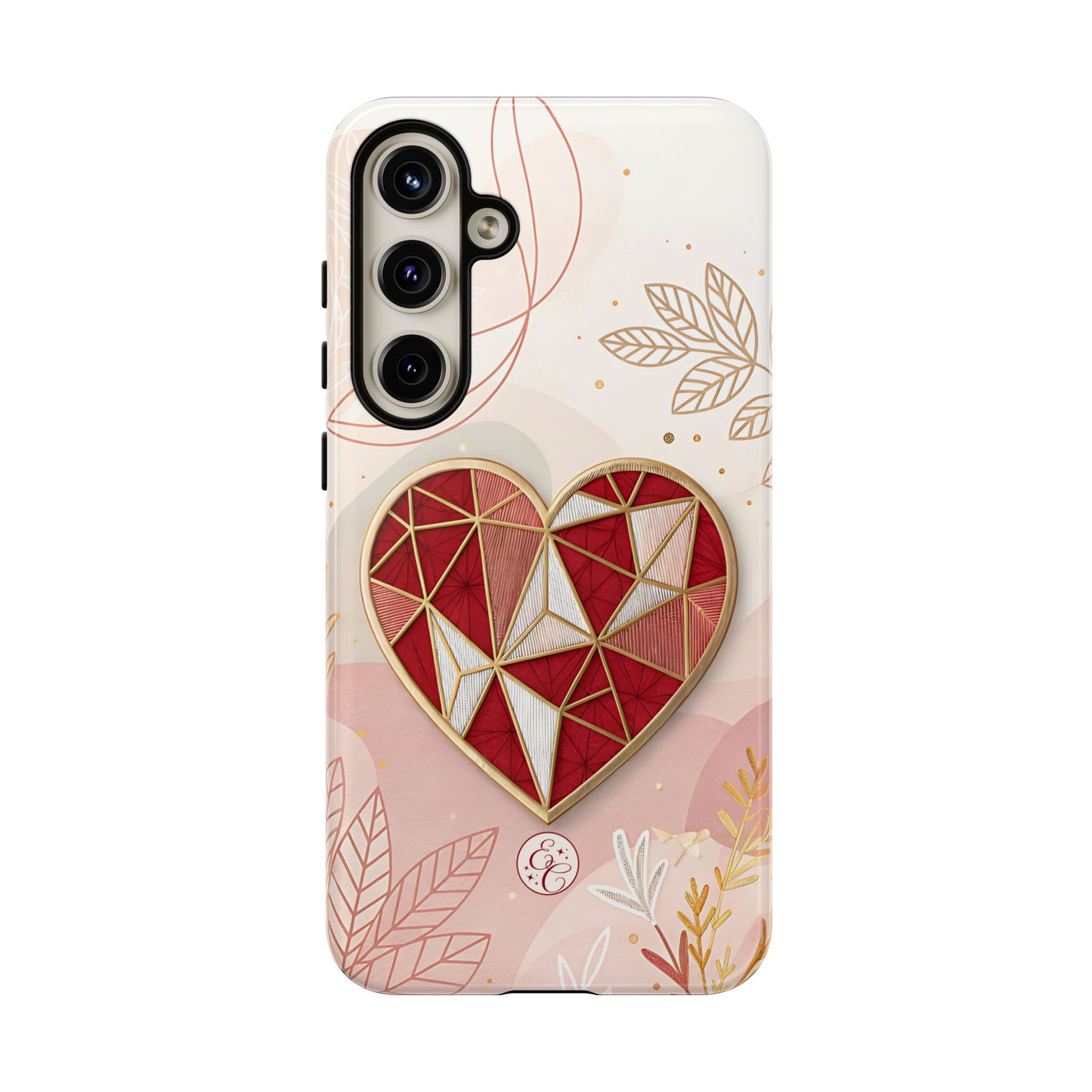 Geometric Heart Tough Phone Case
