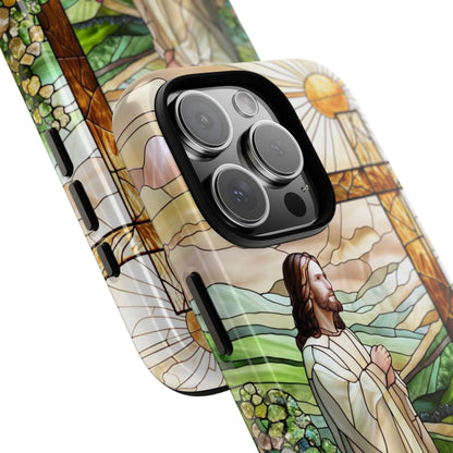 Jesus Stained Glass Tough Phone Case