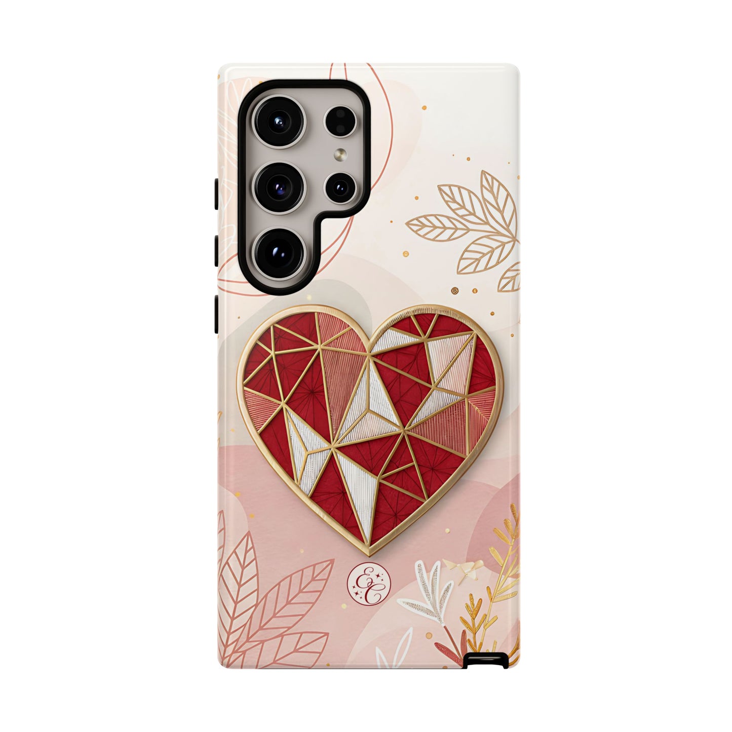 Geometric Heart Tough Phone Case