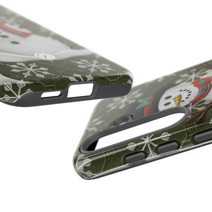 Christmas Snowman Tough Phone Case