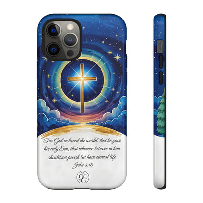 Celestial Cross - John 3:16 Tough Phone Case