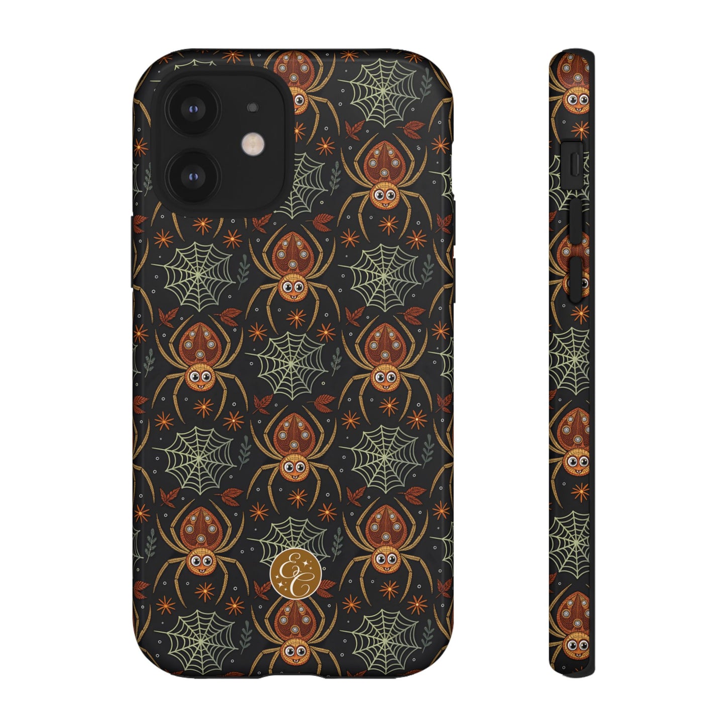 Boho Halloween Spider Pattern Tough Phone Case