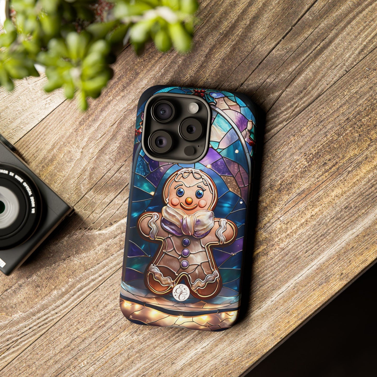 Gingerbread Man Stained Glass Tough Phone Case