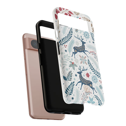 Blue Winter Deer Phone Case