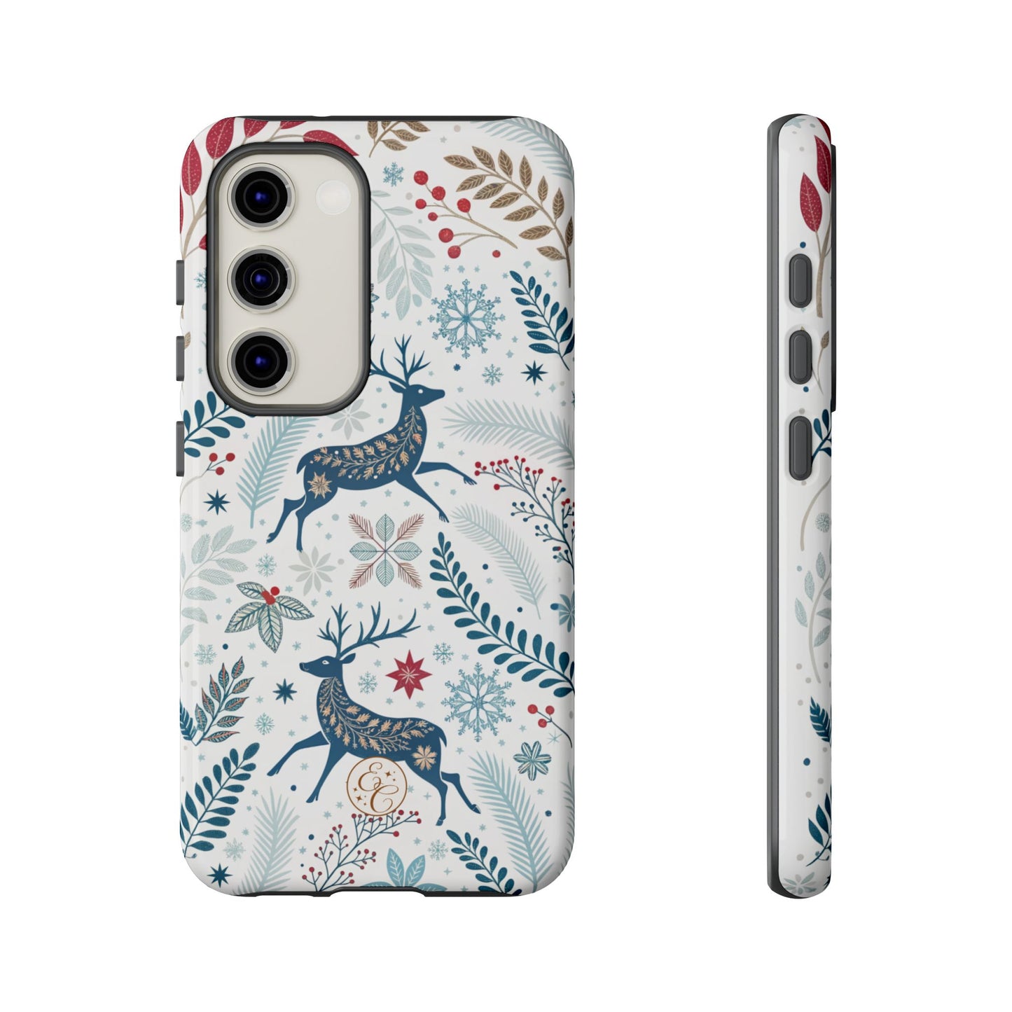 Blue Winter Deer Tough Phone Case