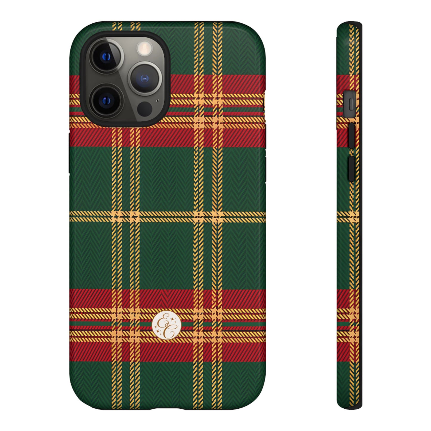 Green Red & Gold Plaid Tough Phone Case