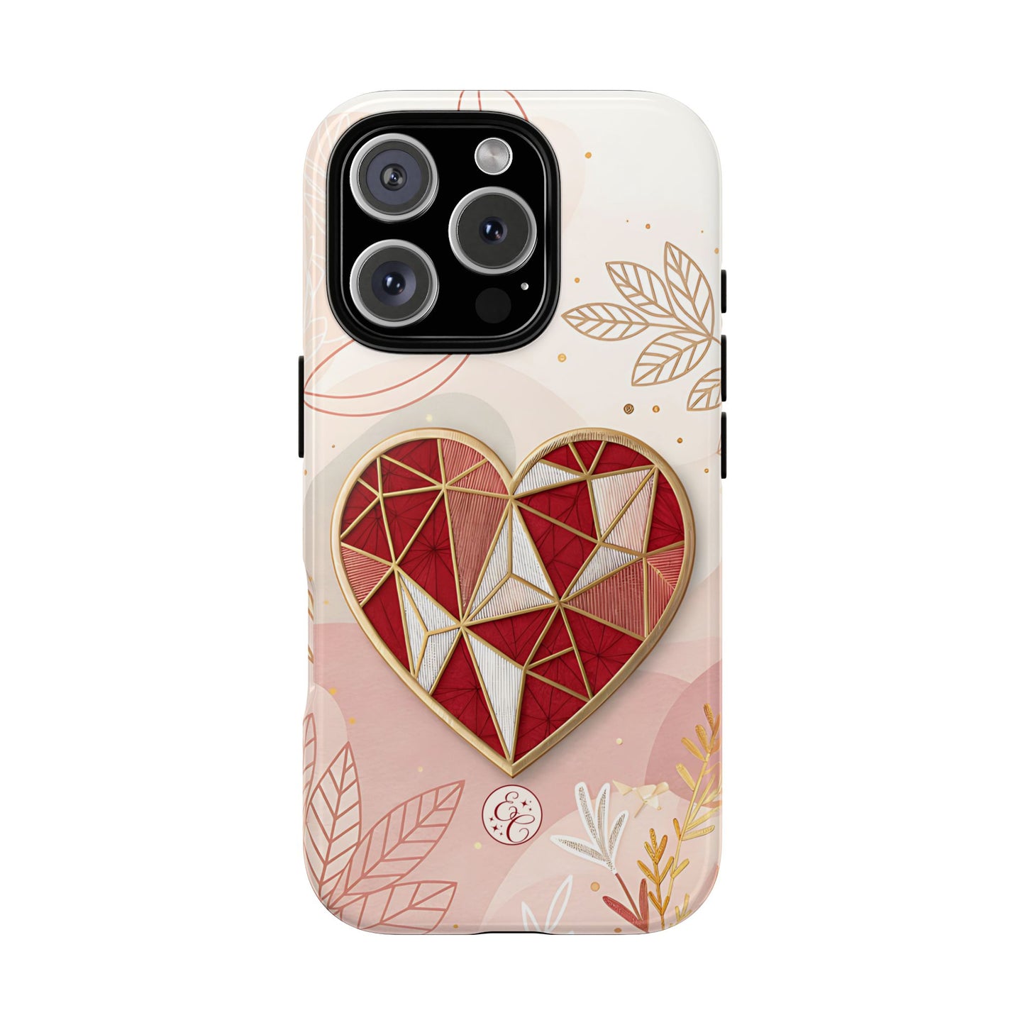 Geometric Heart Tough Phone Case