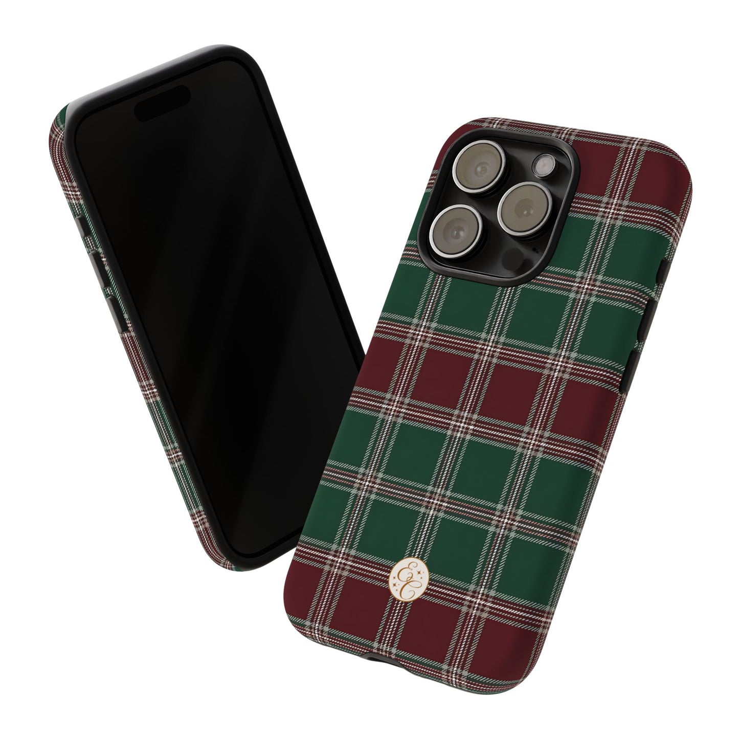 Green & Burgundy Plaid Tough Phone Case