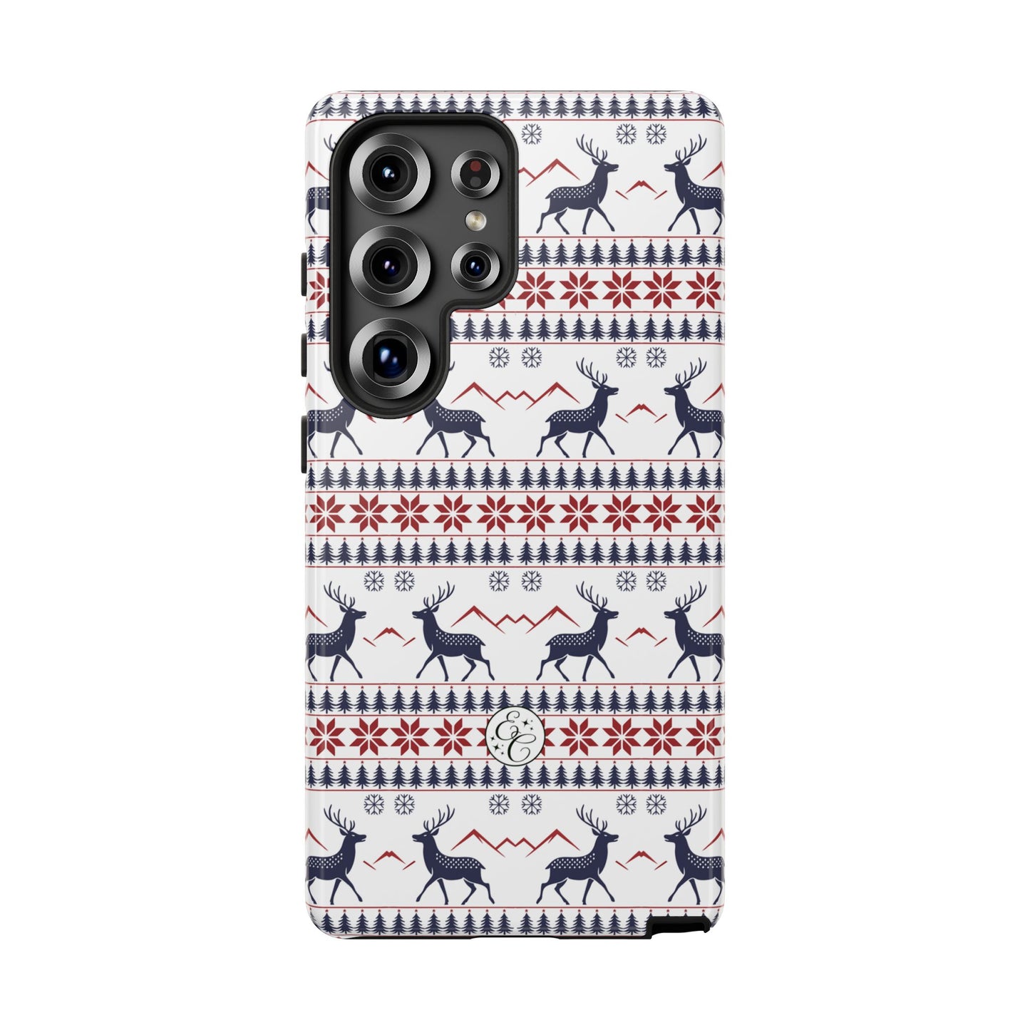 Christmas Reindeer Pattern Tough Phone Case