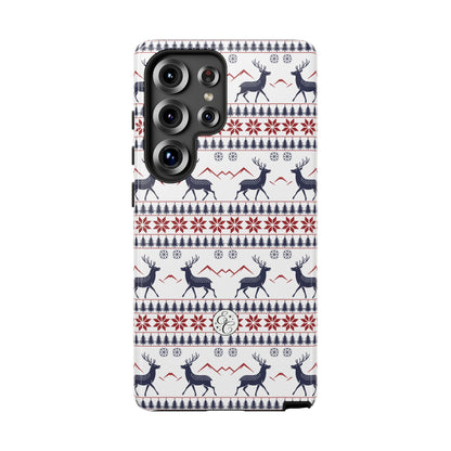 Christmas Reindeer Pattern Tough Phone Case