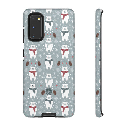 Cute Polar Bear Pattern Tough Phone Case