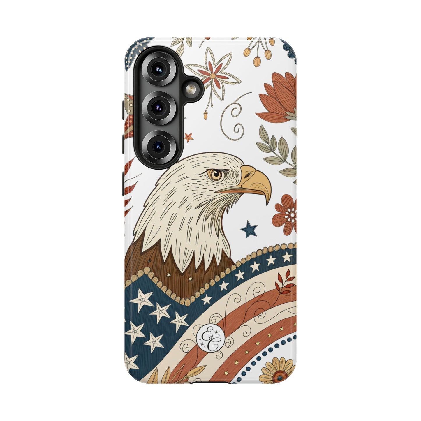Boho Patriotic Eagle Tough Phone Case