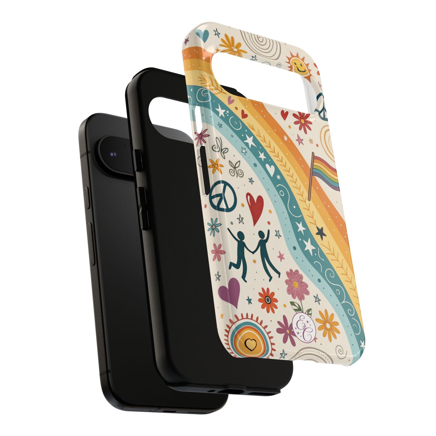 LGTBQ+ Pride Boho Doodle Tough Phone Case