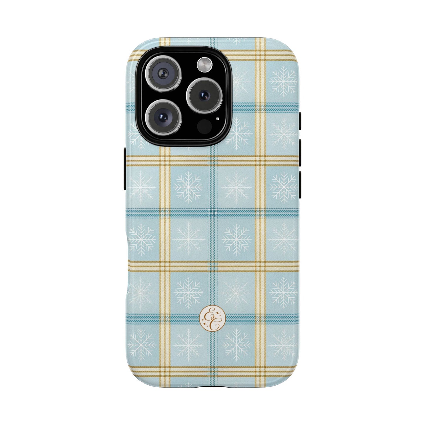 Blue Winter Plaid Tough Phone Case