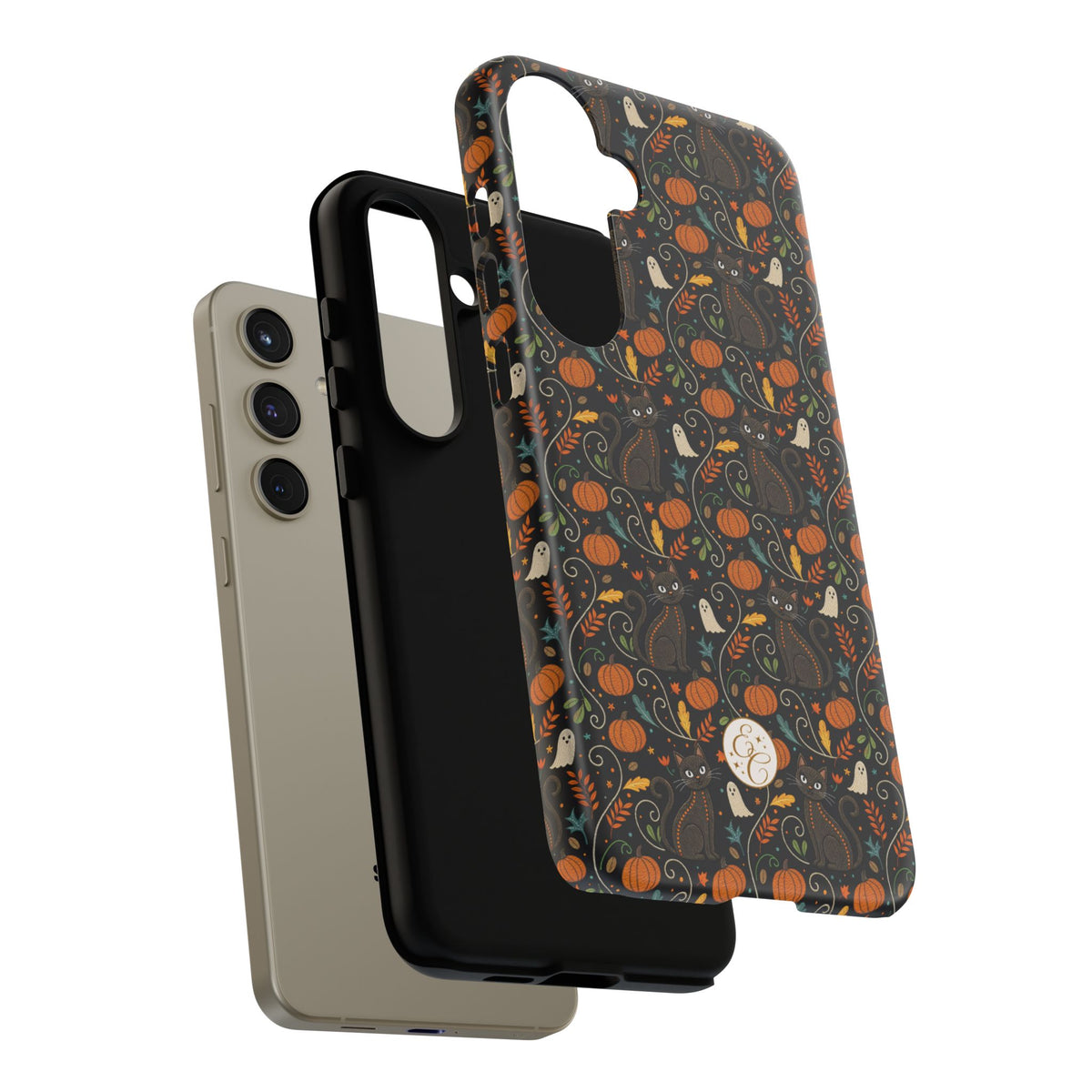 Boho Black Cat Halloween Phone Case